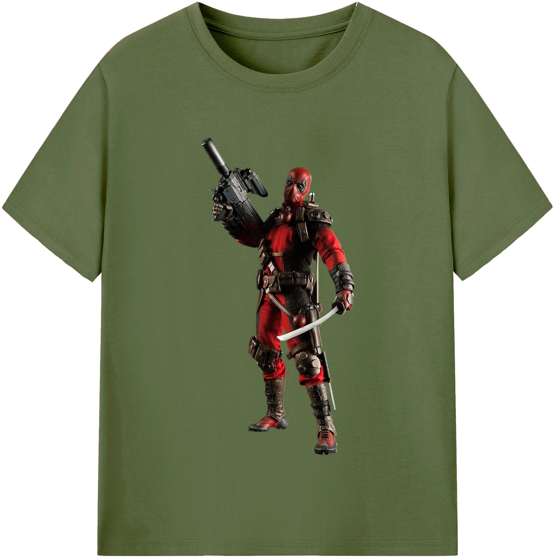 （画像用） Deadpool デッドプール 綿100％半袖Tシャツ（フロントプリント）